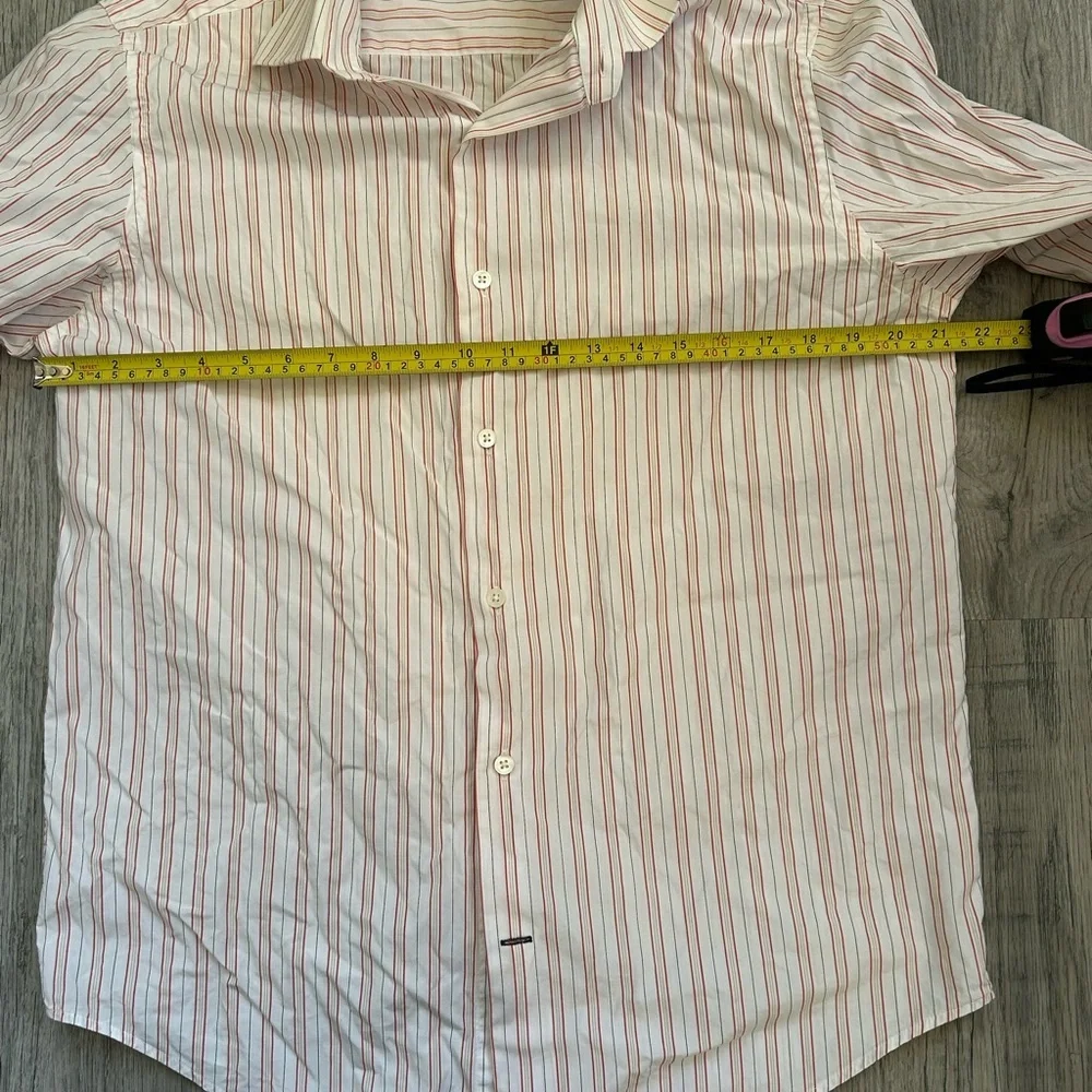 Banana Republic Men's Pink Striped‎ Button Down  Shirt Sz S (14/14.5)